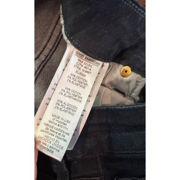 Good American Denim Good Legs Skinny Jeans Dark Wash Mid Rise Size 27 or US 4 - Picture 5 of 11
